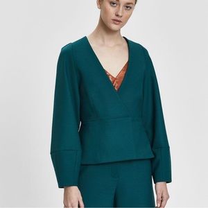 Rodebjer Ellida Suit Jacket in Dark Emerald Green